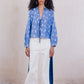 Tie-Front Embroidered Blouse