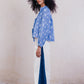 Tie-Front Embroidered Blouse