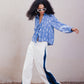 Tie-Front Embroidered Blouse
