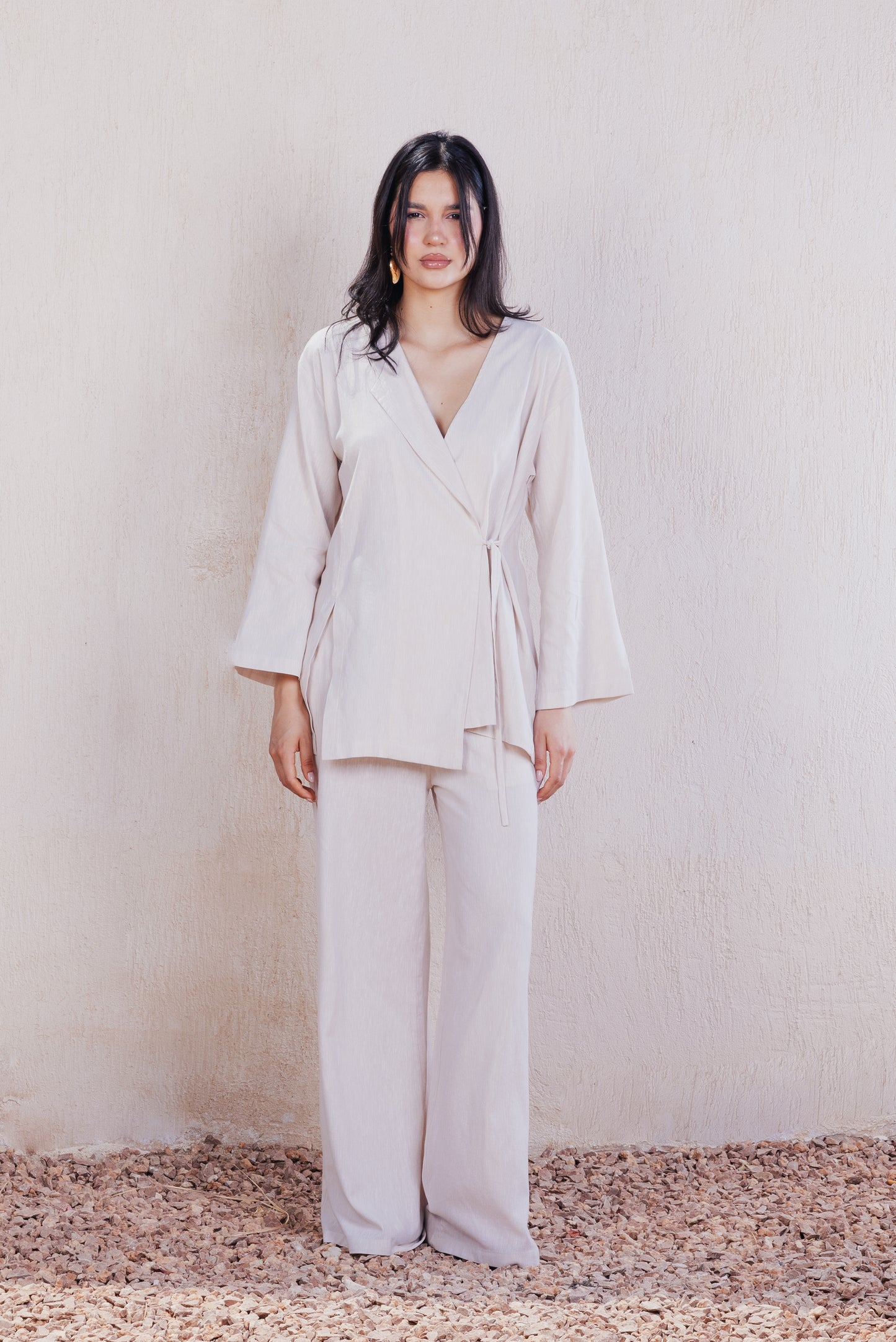 Side-Tie Wrap Kimono