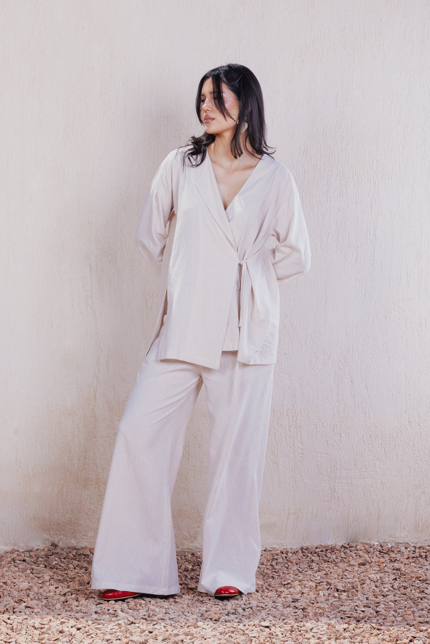 Side-Tie Wrap Kimono