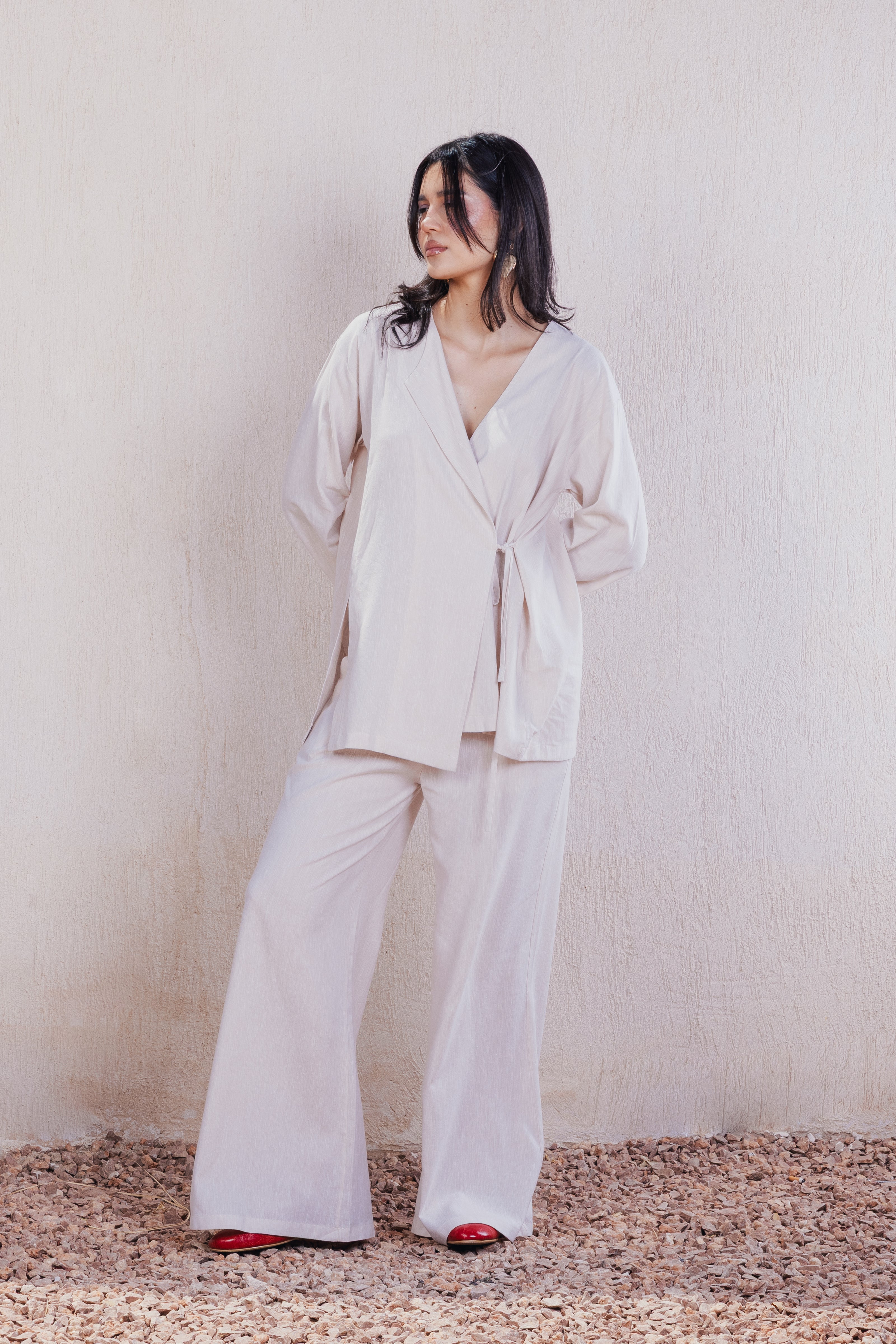Side-Tie Wrap Kimono