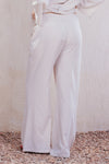 Buttoned Wide-Leg Pants