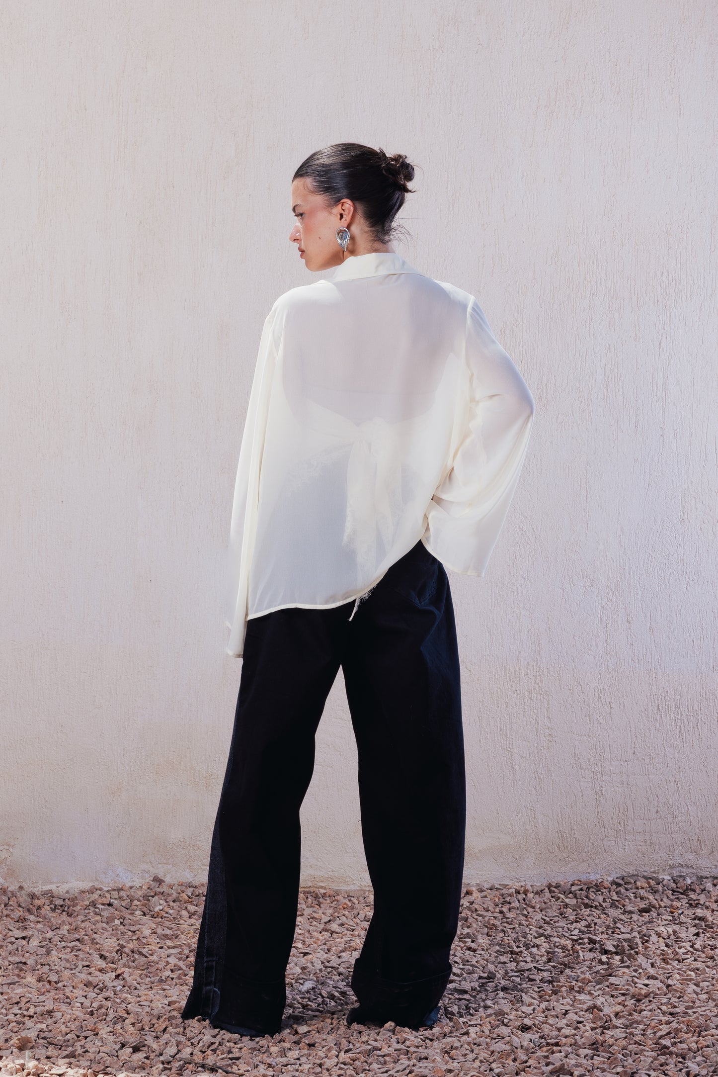 Tie-Front Fluid Blouse