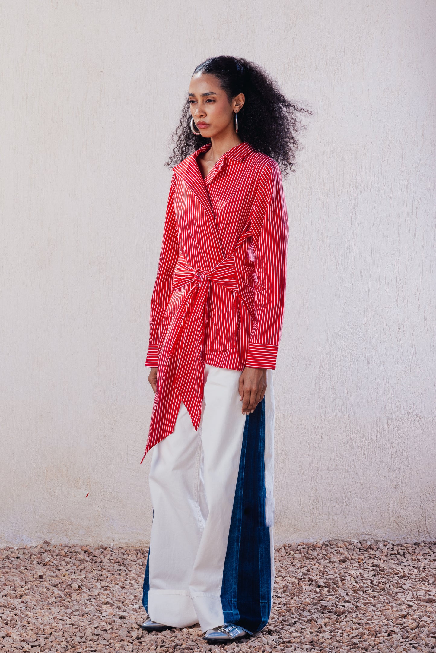 Contrast Side Panel Pants
