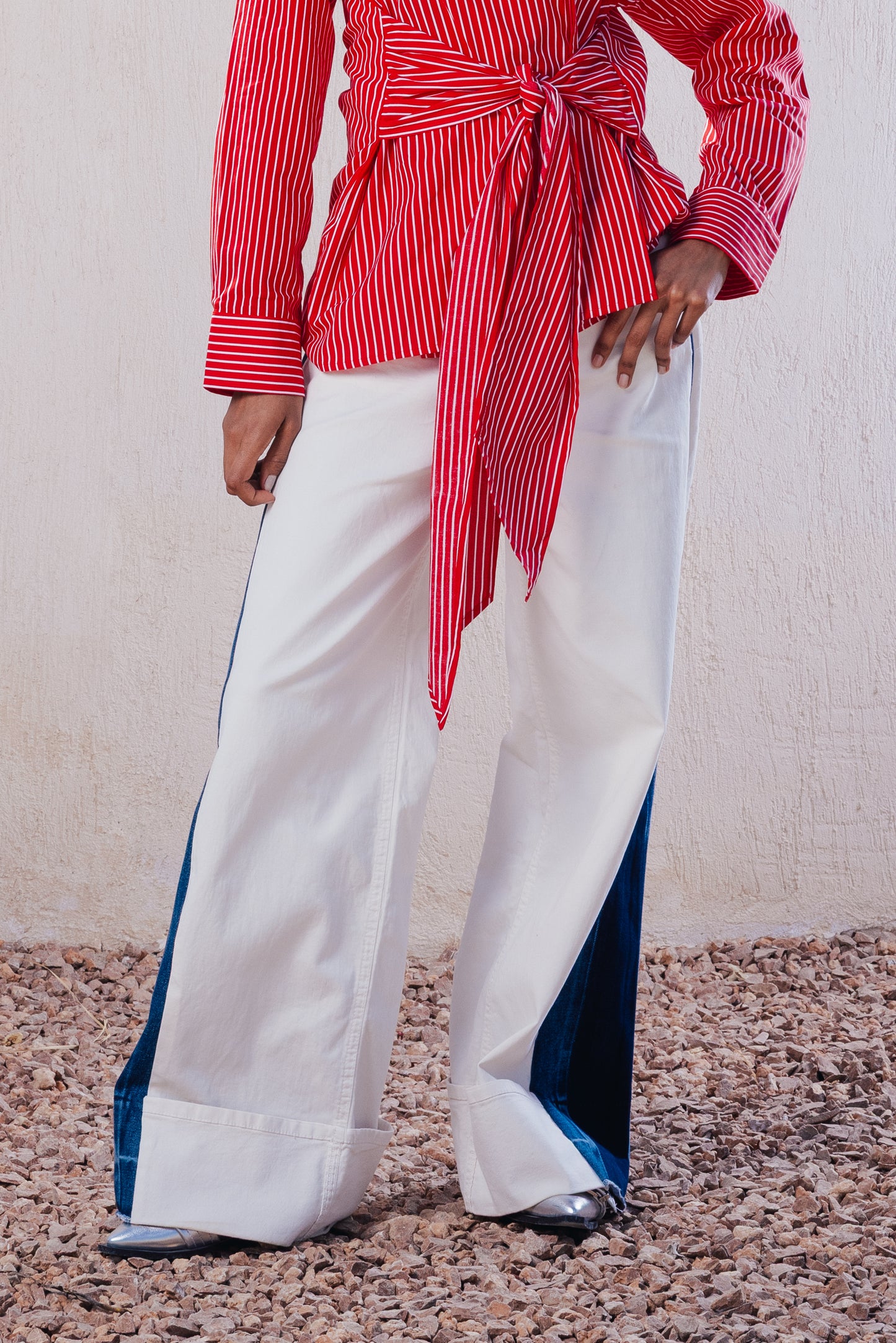 Contrast Side Panel Pants