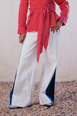Contrast Side Panel Pants
