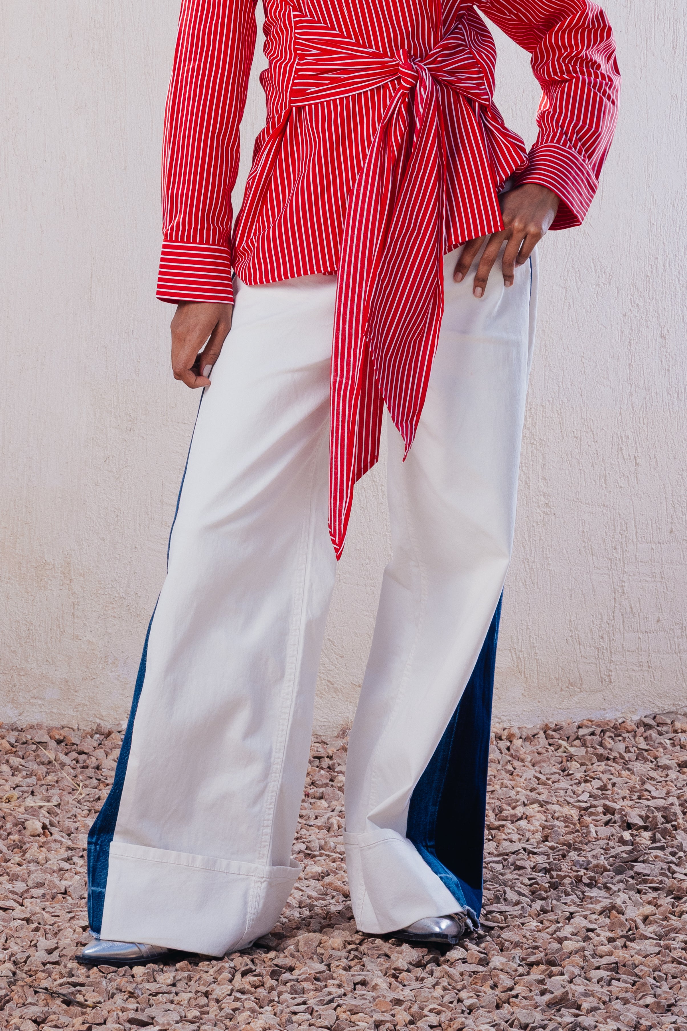 Contrast Side Panel Pants