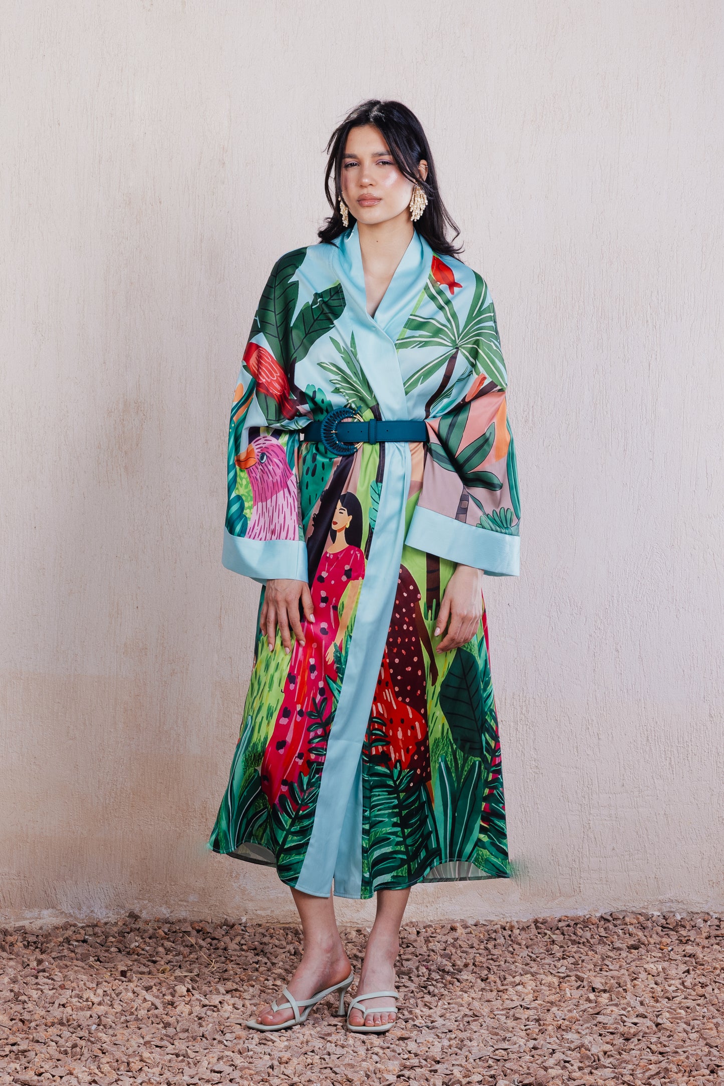 Tropical Print Kaftan