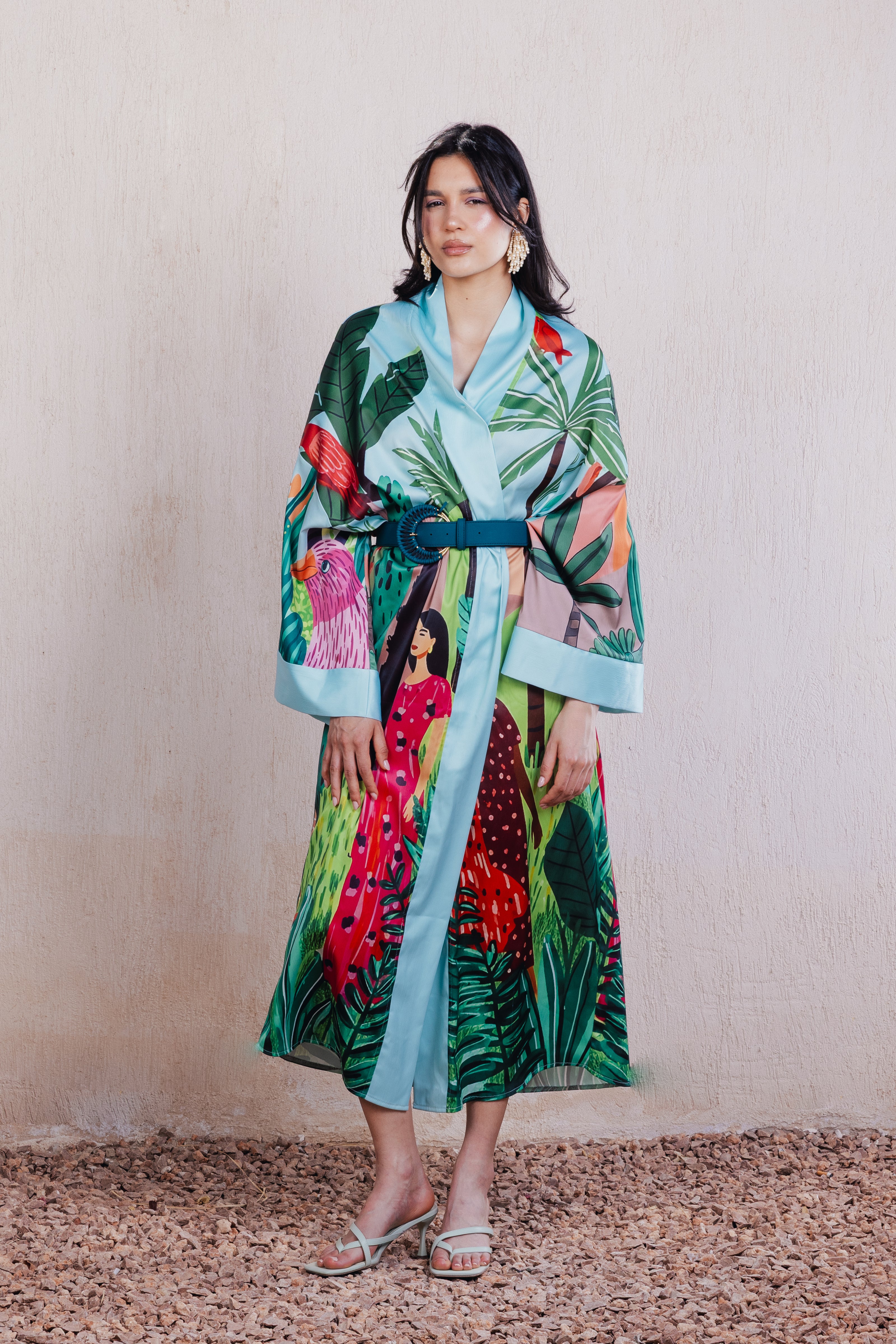 Tropical Print Kaftan