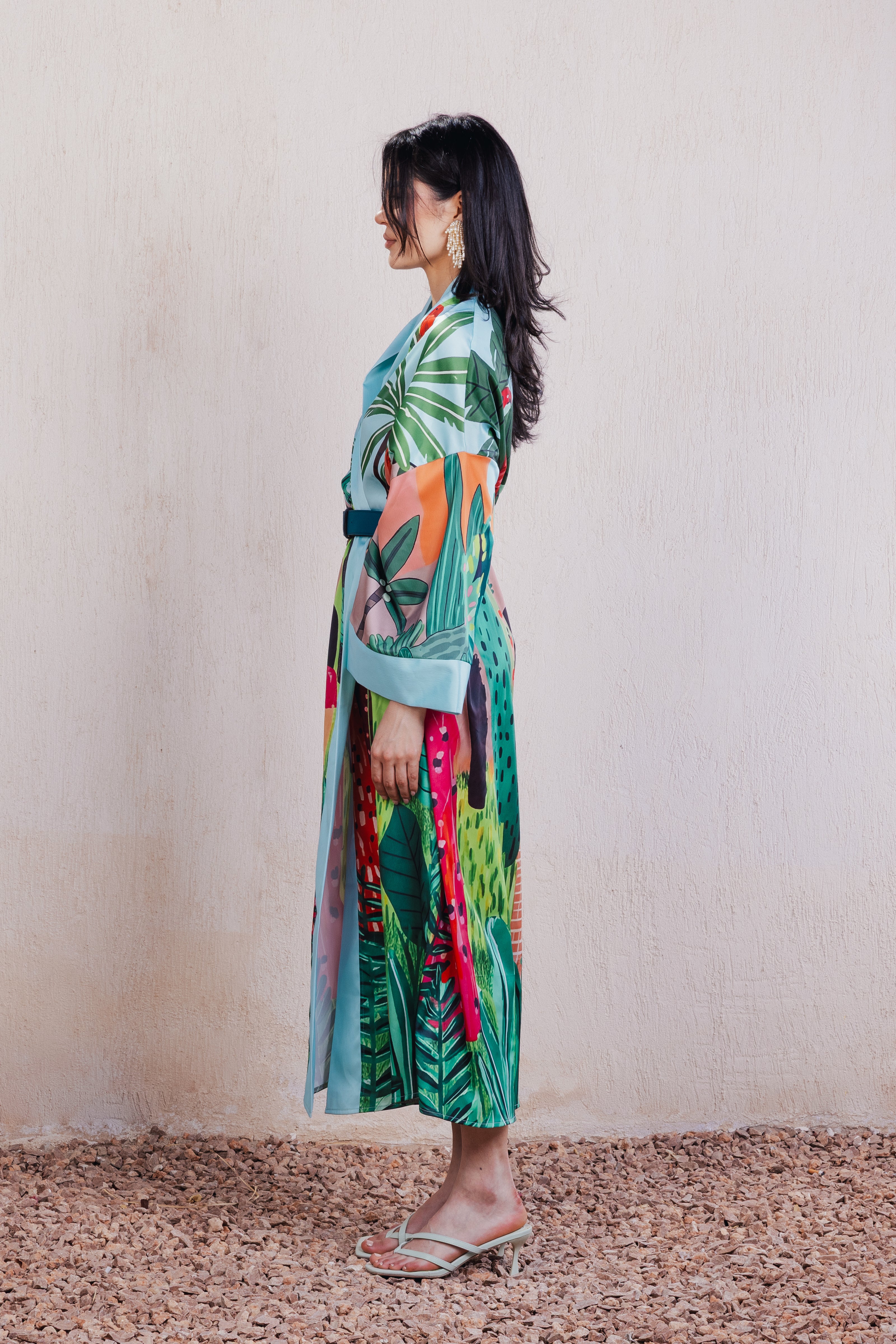 Tropical Print Kaftan