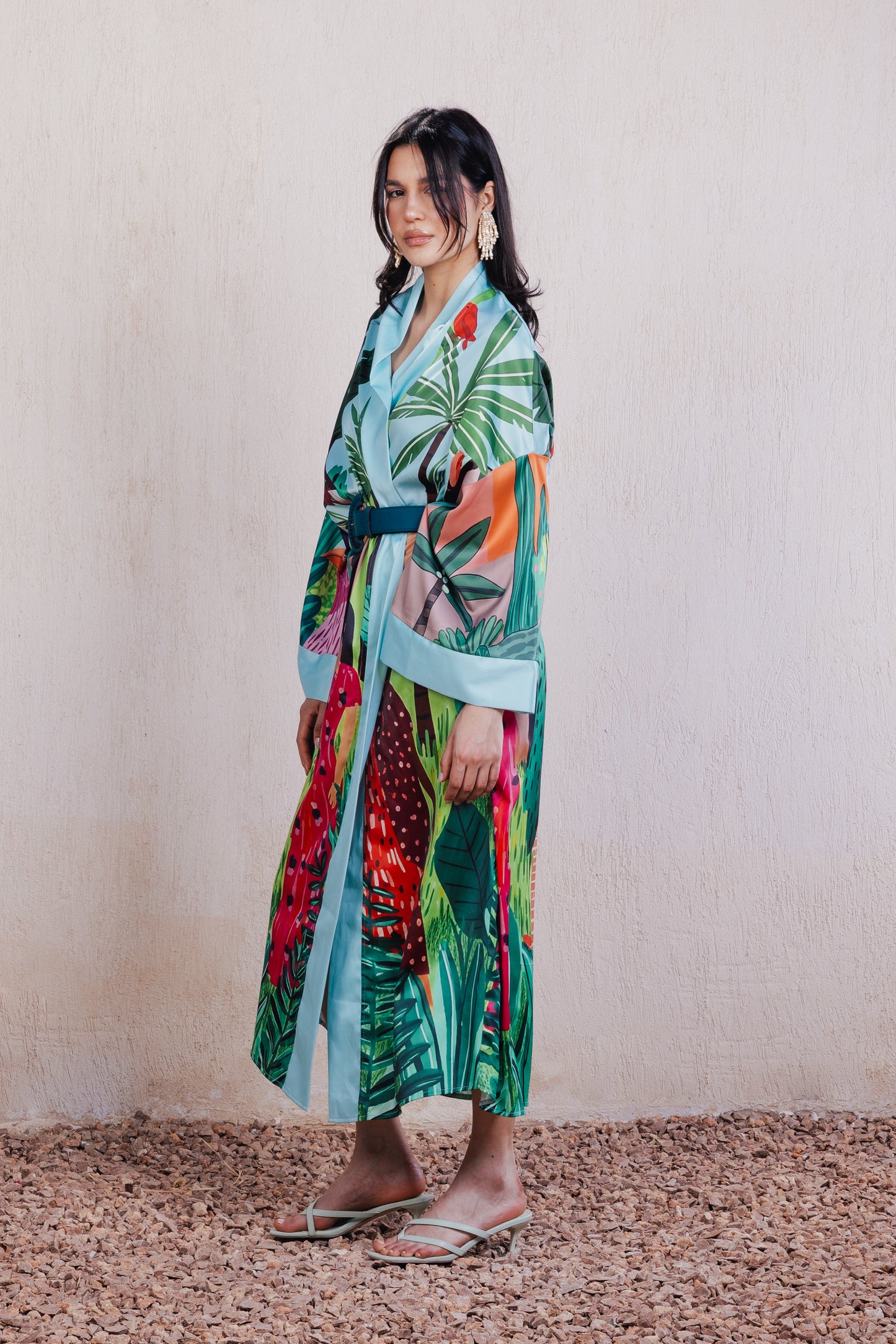 Tropical Print Kaftan