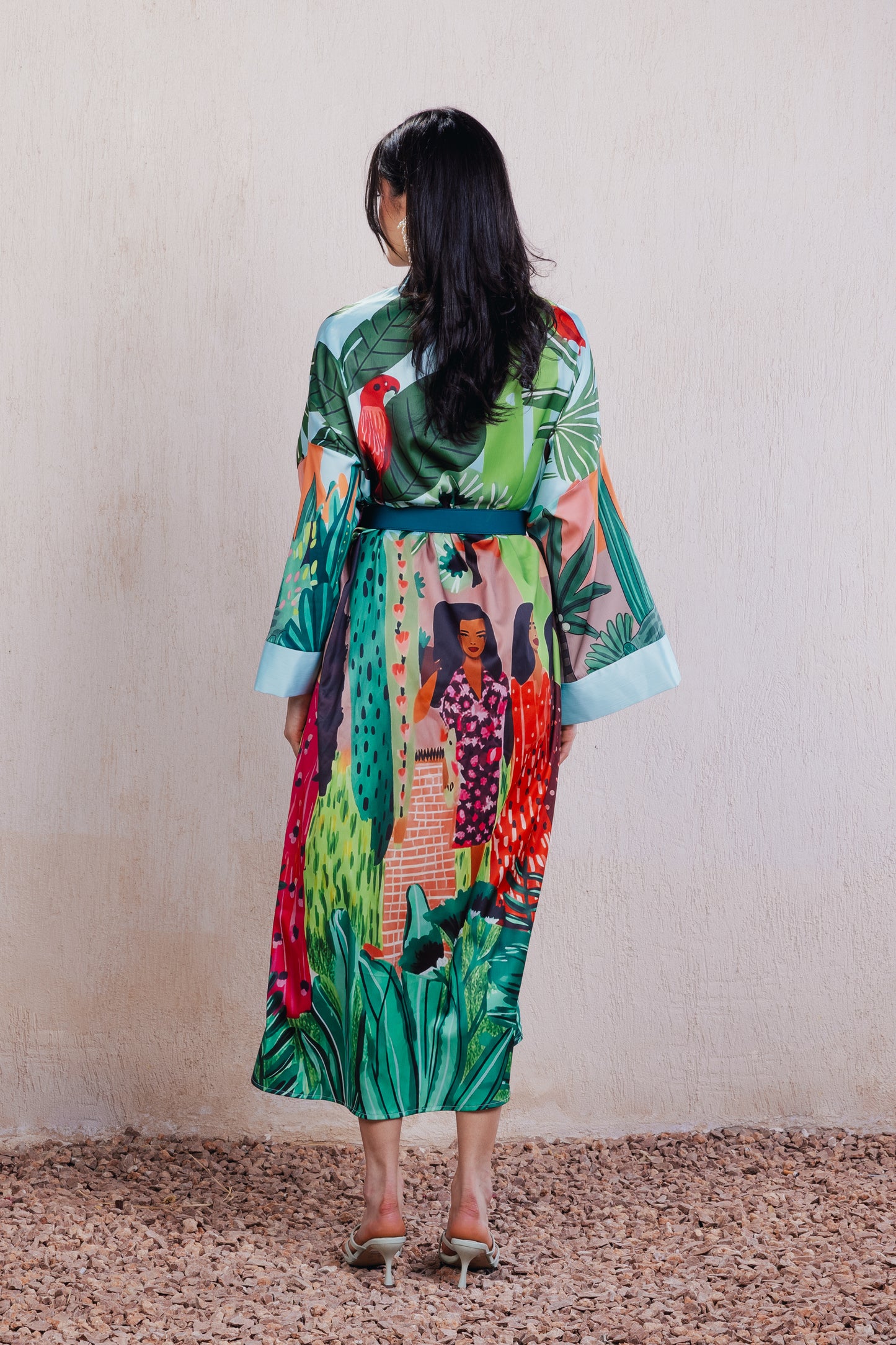 Tropical Print Kaftan