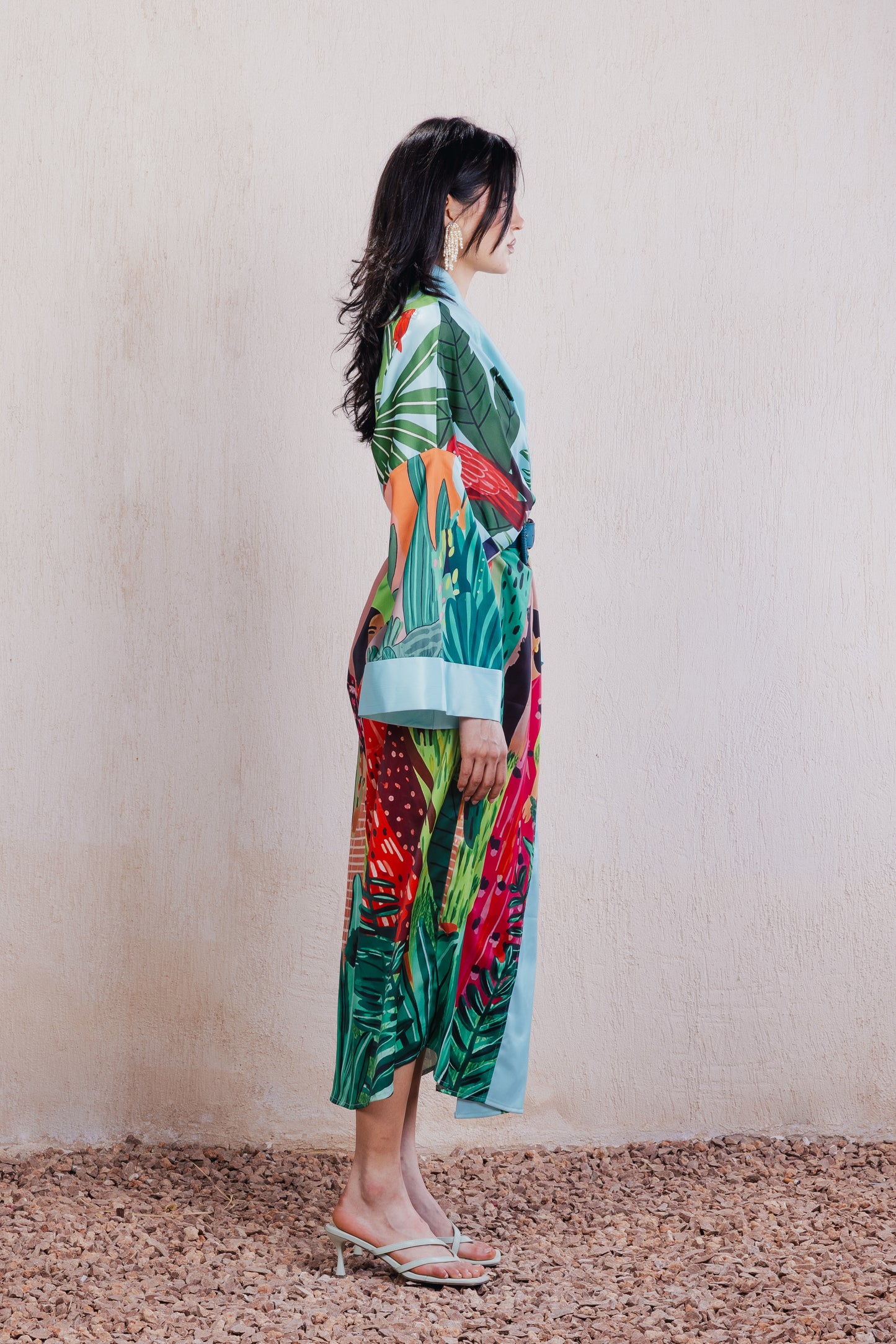 Tropical Print Kaftan
