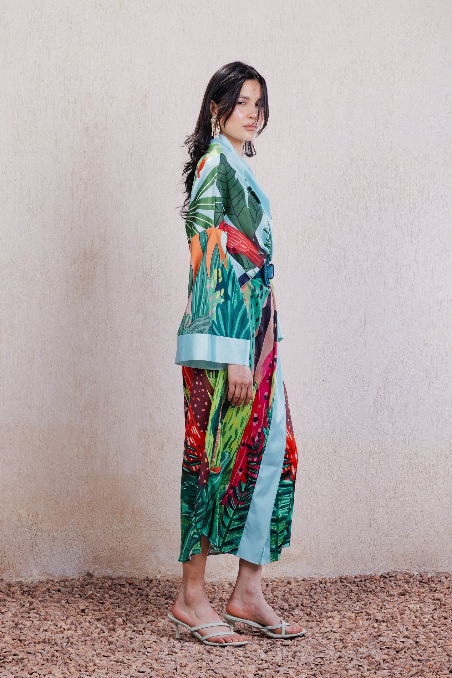 Tropical Print Kaftan