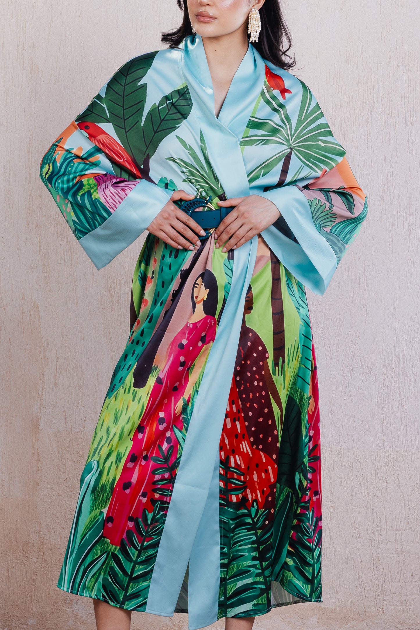 Tropical Print Kaftan