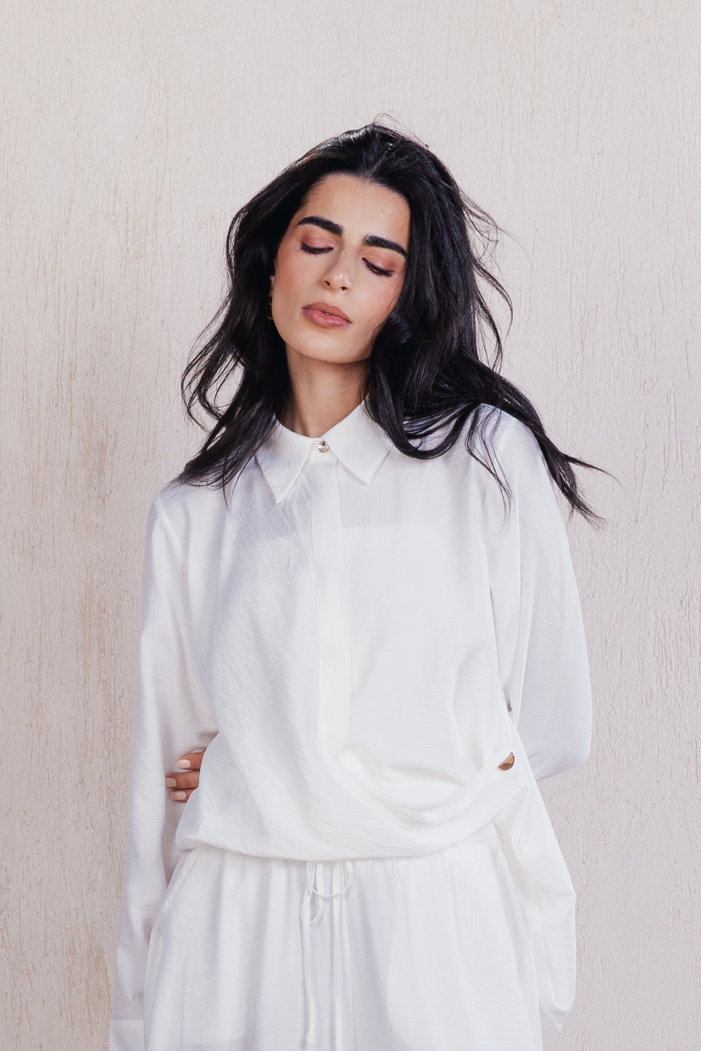 Relaxed Draped Blouse