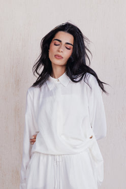 Relaxed Draped Blouse