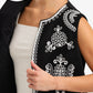 Embroidered Open Vest