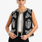 Embroidered Open Vest