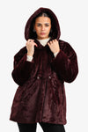 Hooded Faux Fur Coat