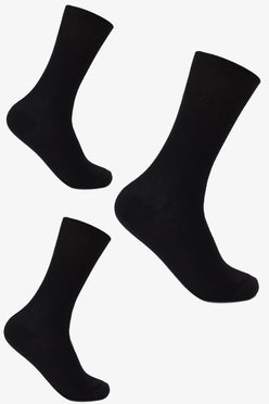 Ribbed Folded Cuff Socks - 3 Pairs