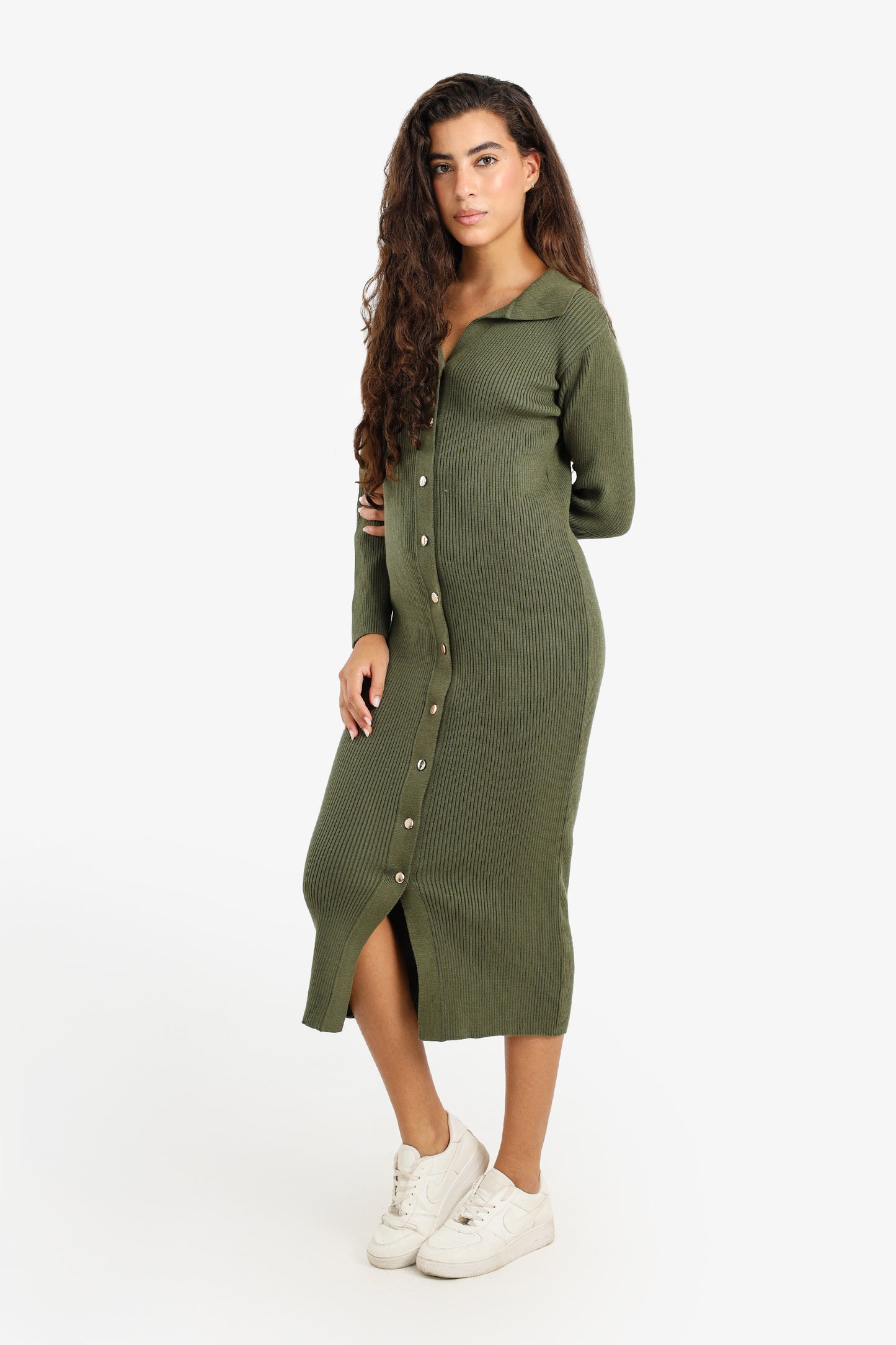Button-Down Midi Dress