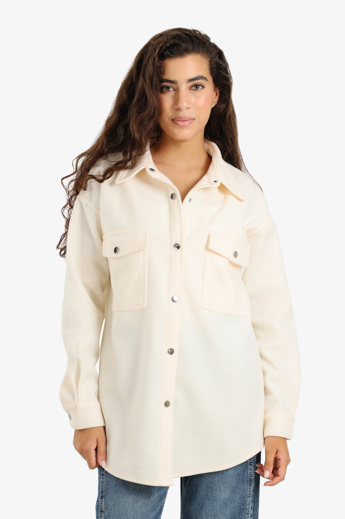 Button-Down Overshirt with Pockets