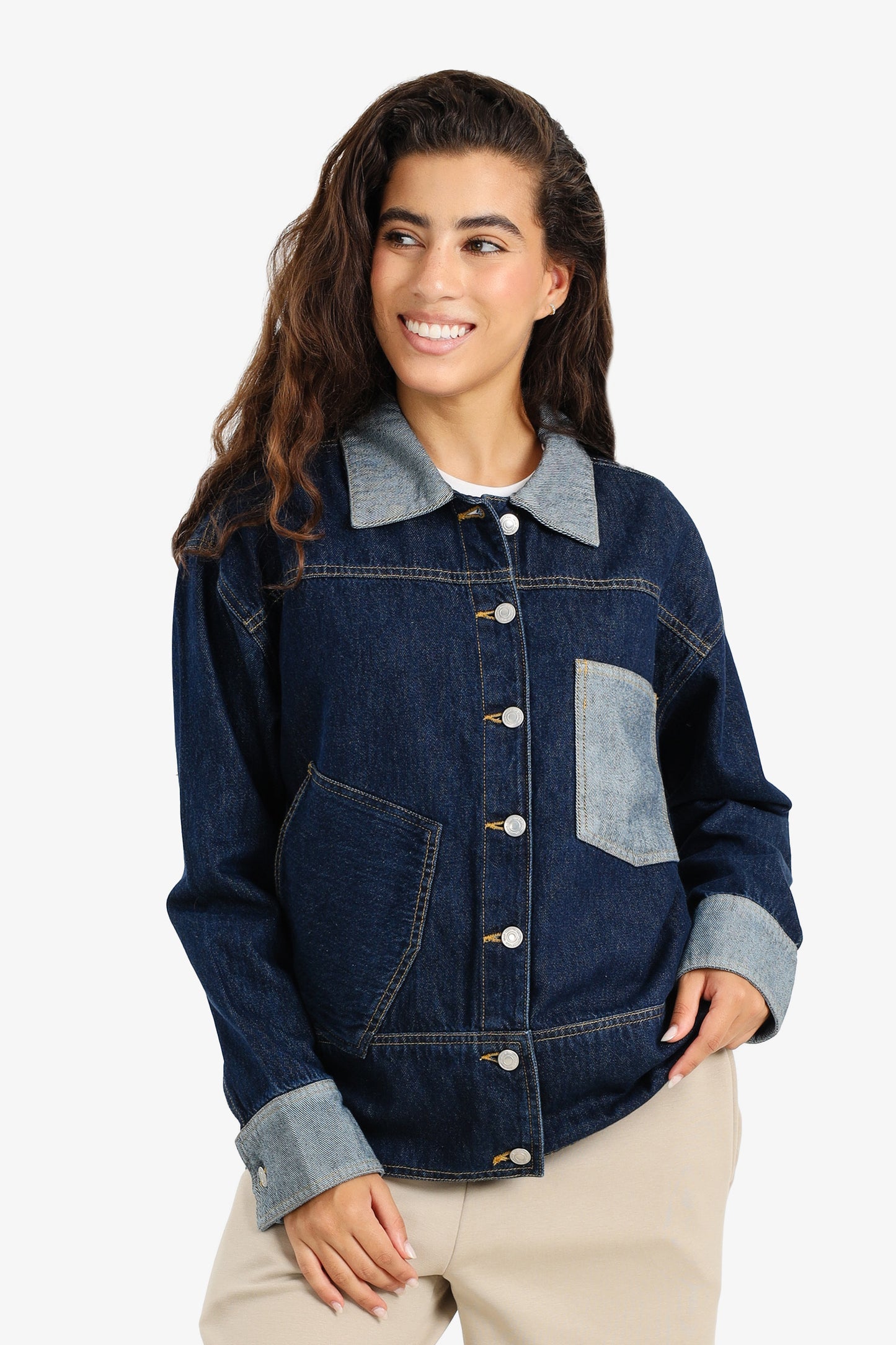 Two-Tone Denim Jacket