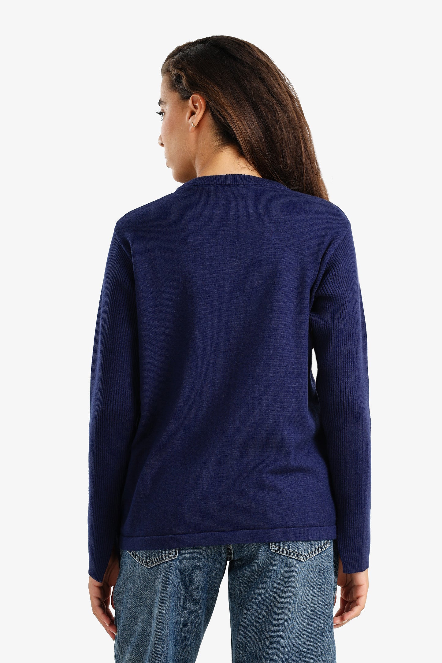 Ribbed Pullover with Side Buttons