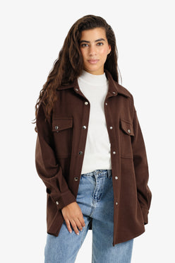 Button-Down Overshirt with Pockets