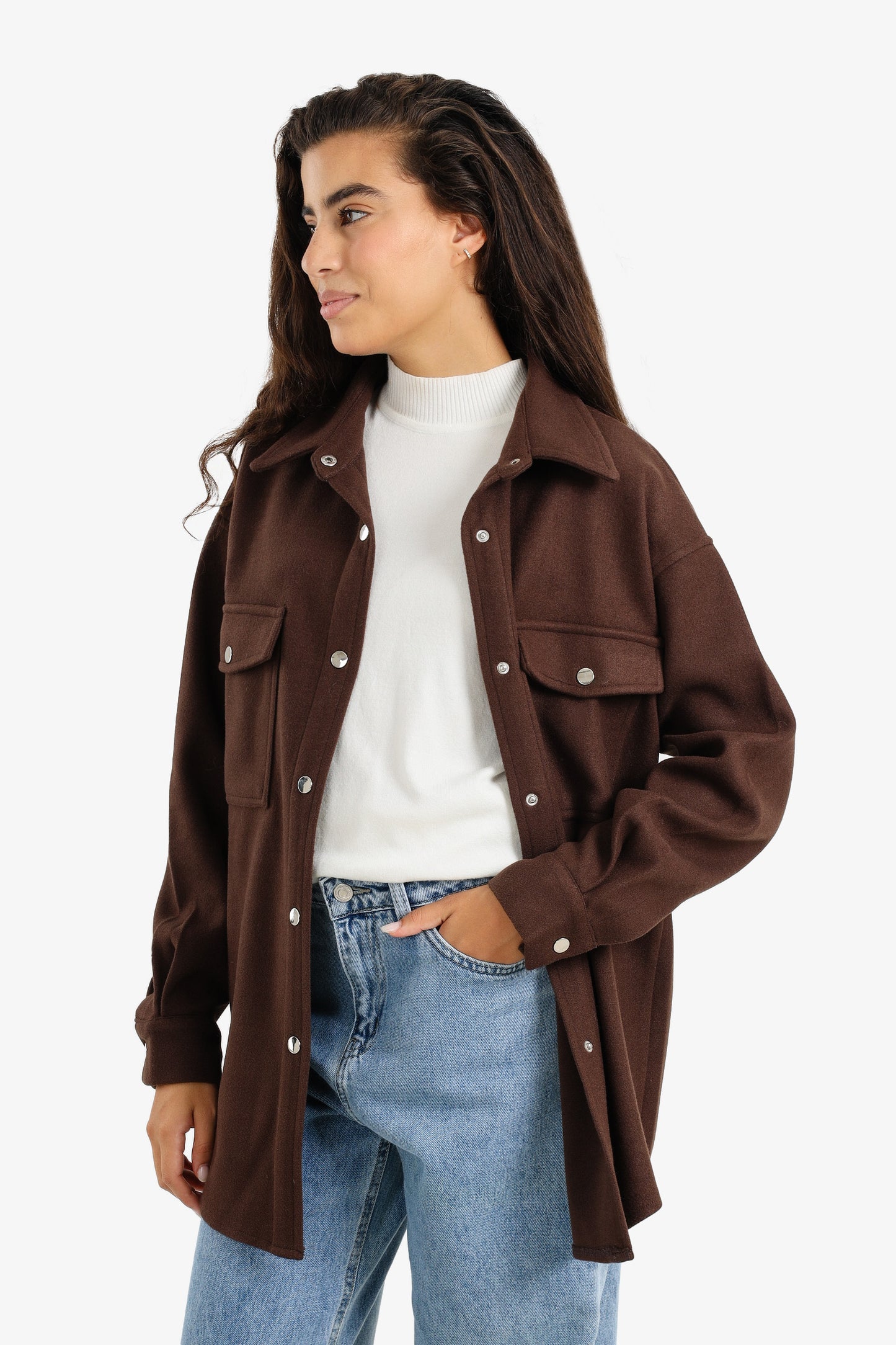 Button-Down Overshirt with Pockets