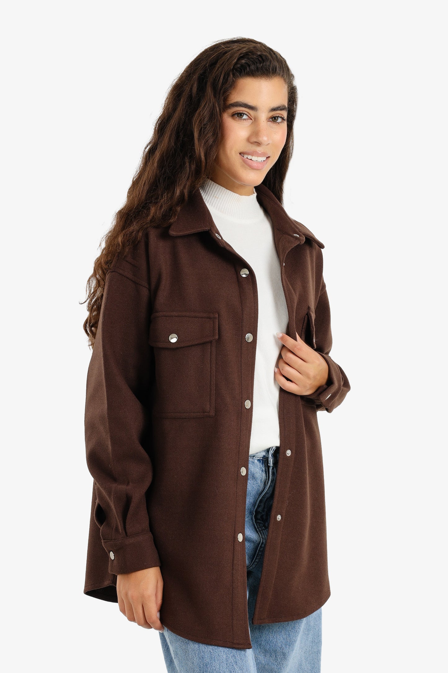 Button-Down Overshirt with Pockets