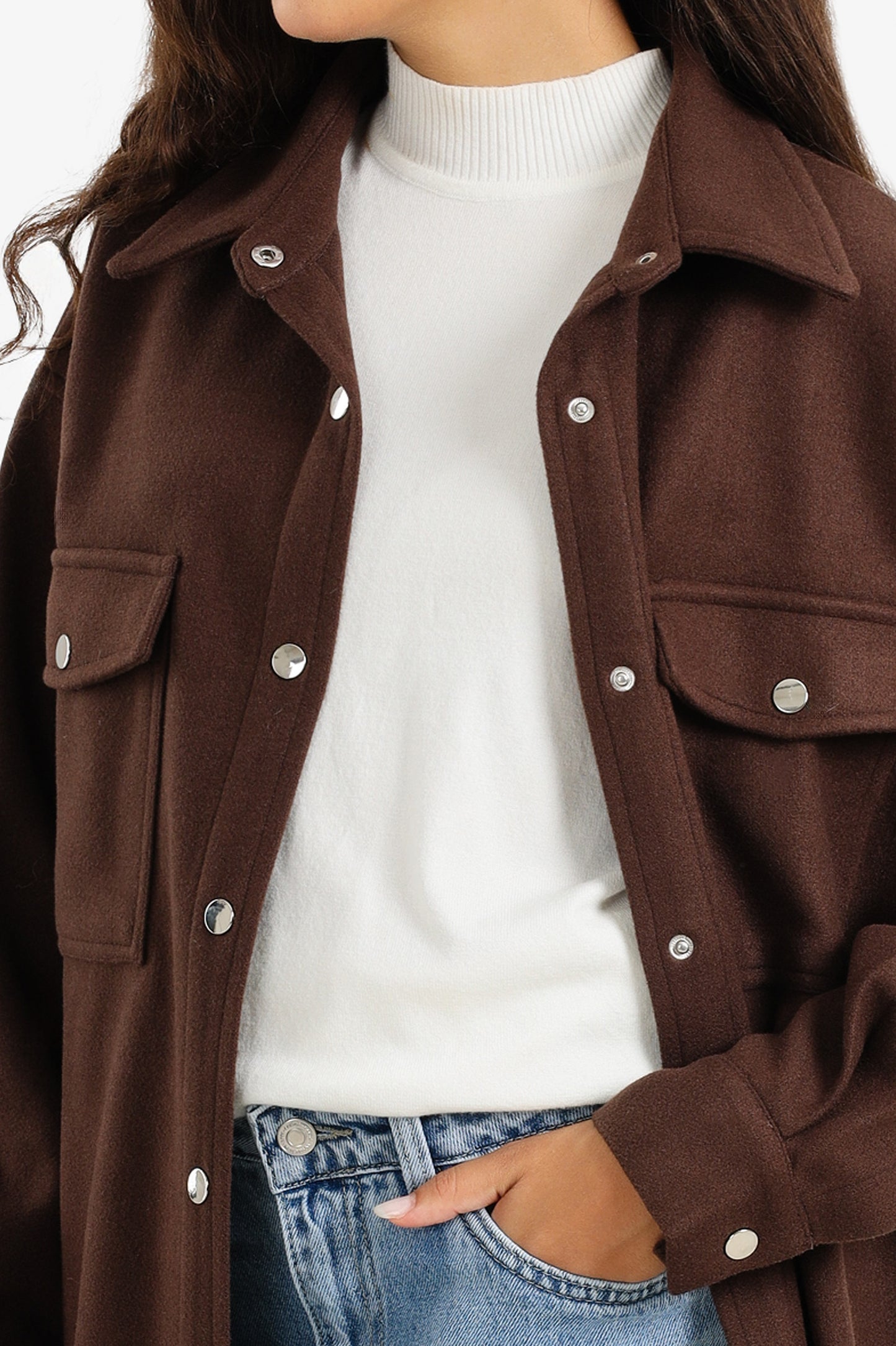 Button-Down Overshirt with Pockets