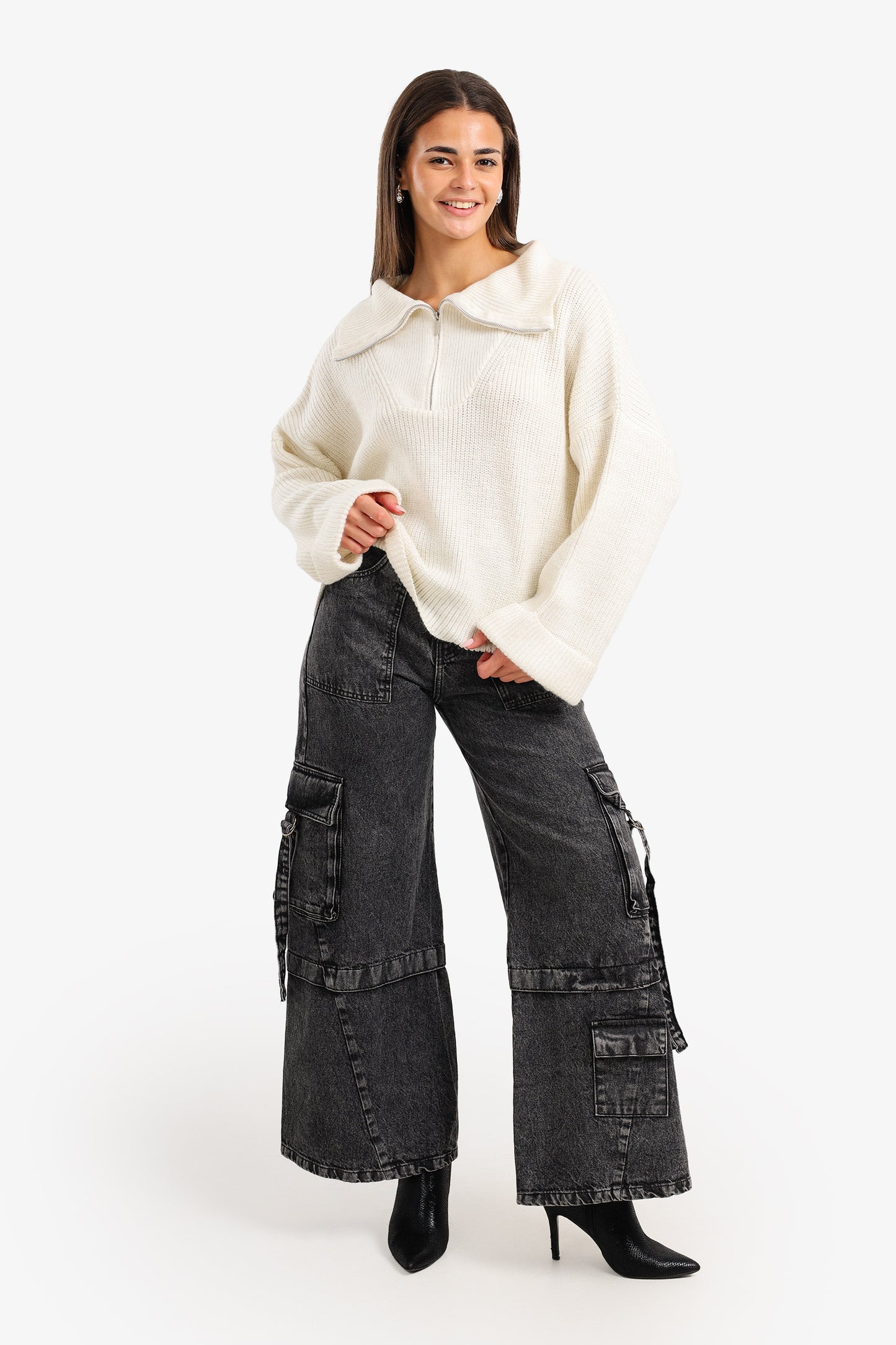 Half-Zip Knitted Pullover