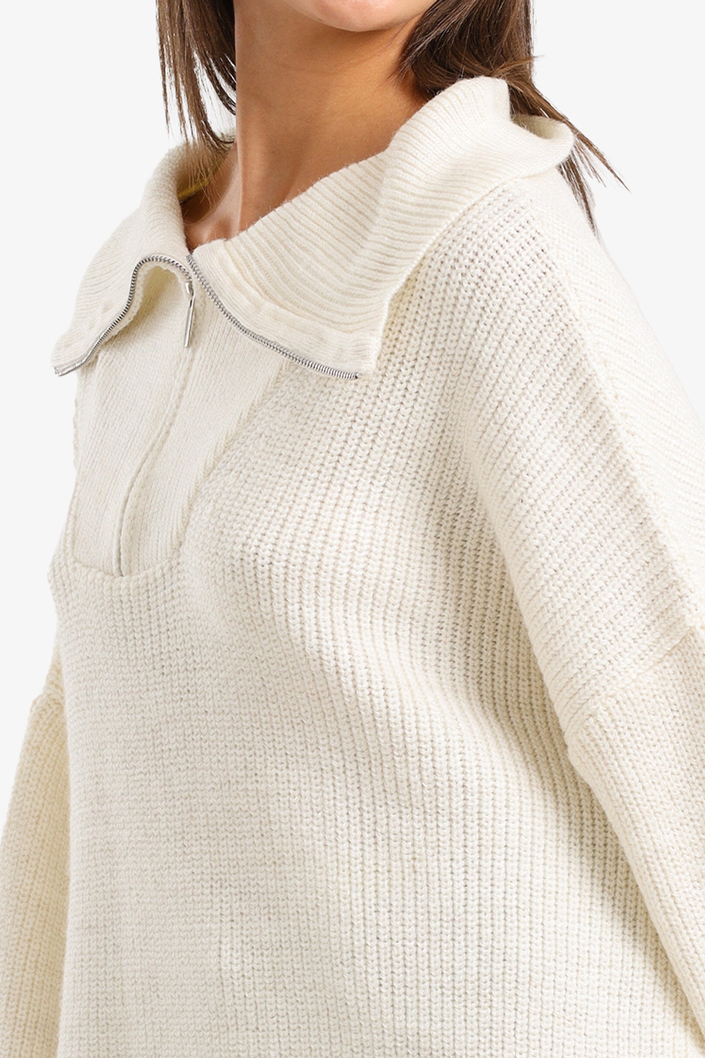 Half-Zip Knitted Pullover