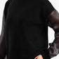 Sheer Sleeve Pullover