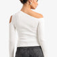 Cut-Out Ribbed Pullover