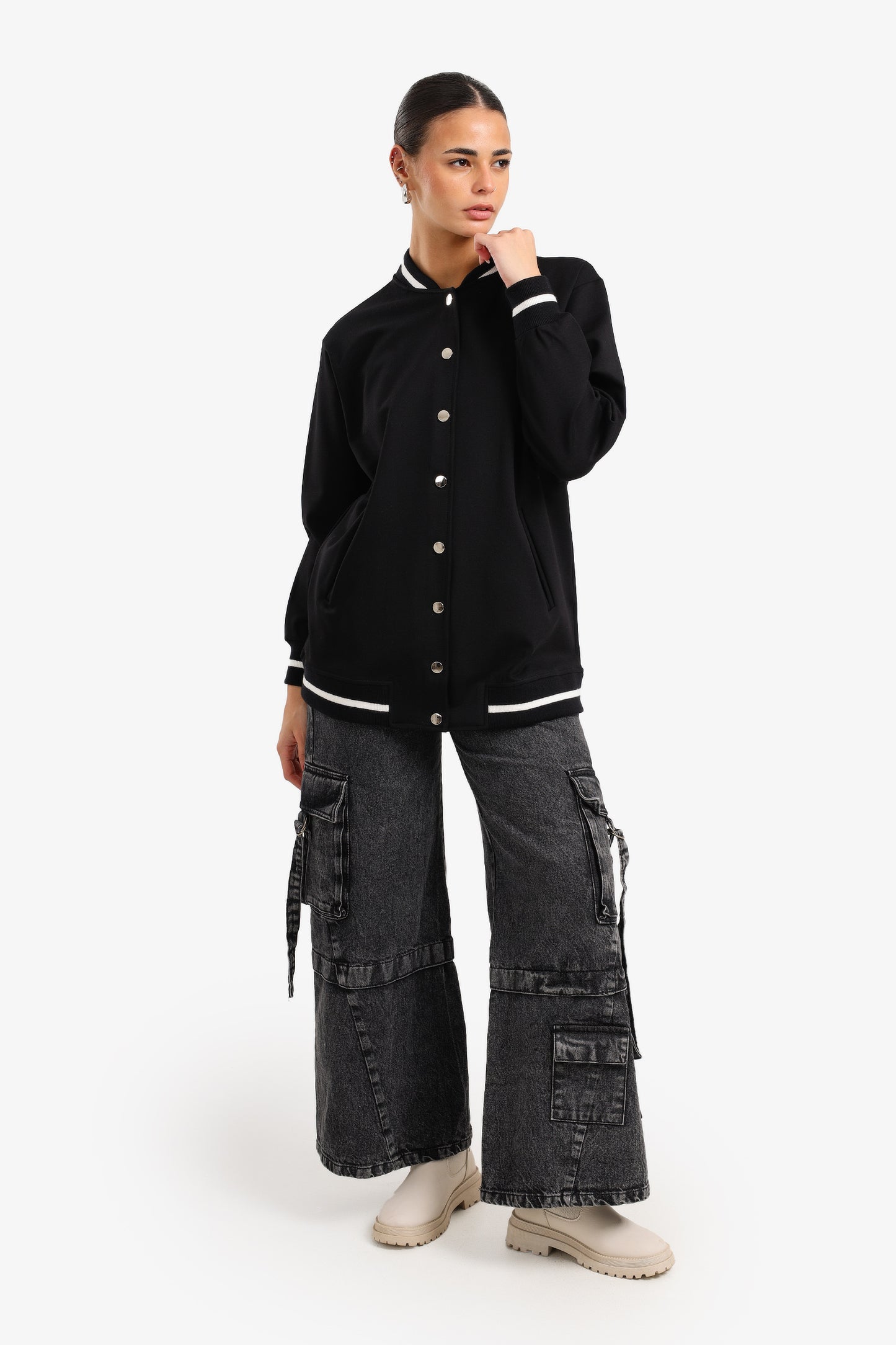 Button-Up Varsity Jacket