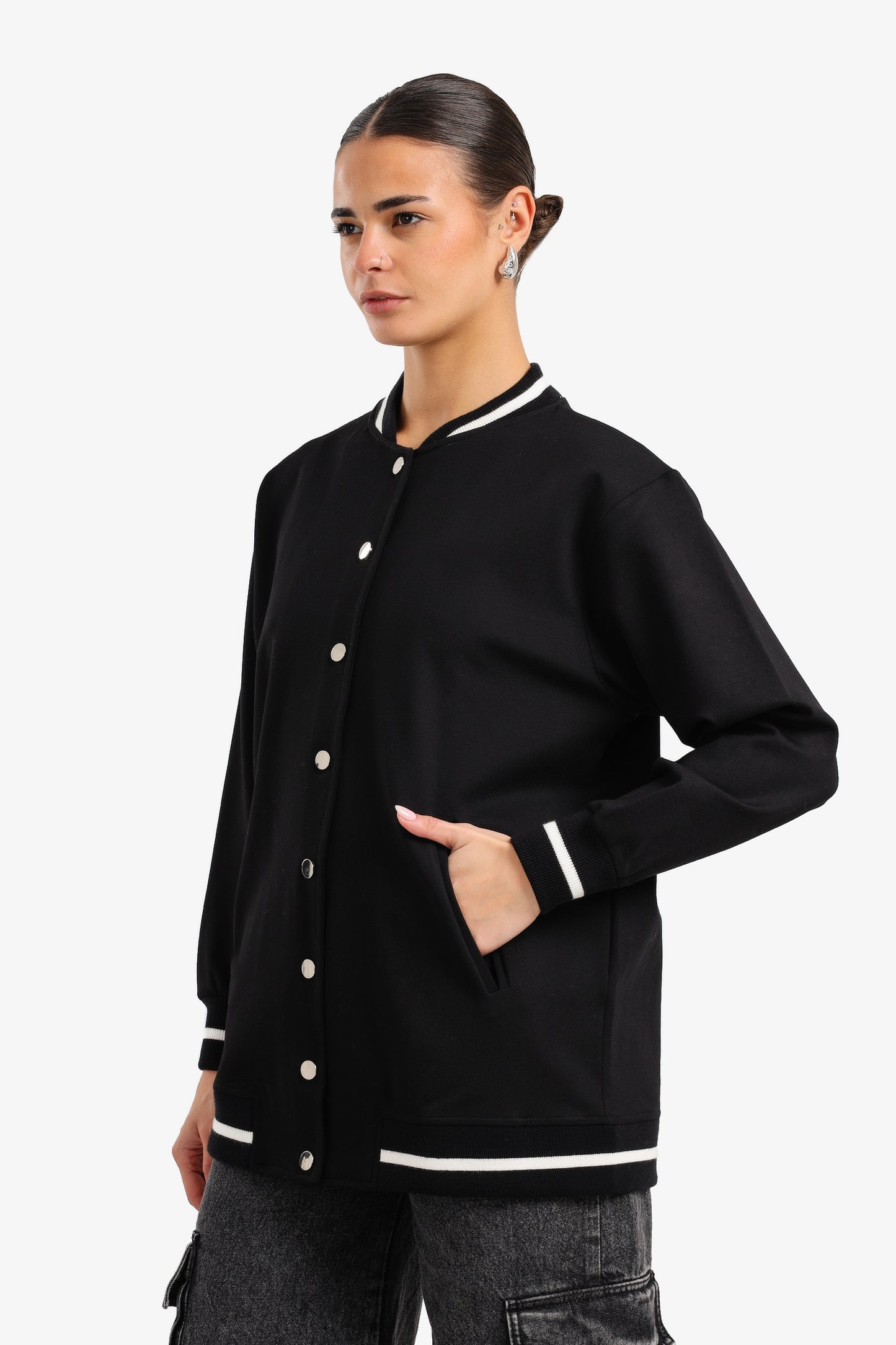 Button-Up Varsity Jacket