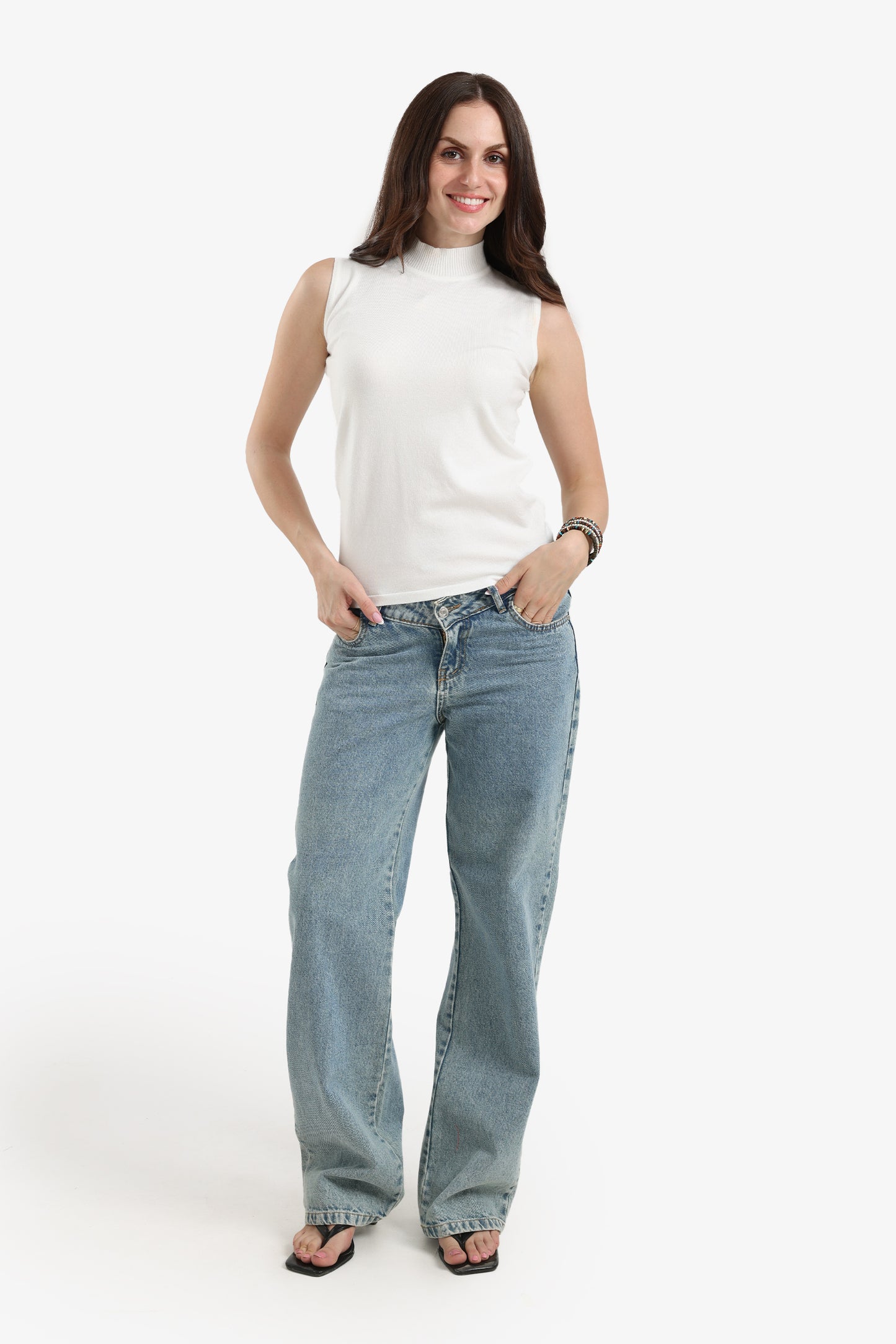 Sleeveless Slip-On Pullover