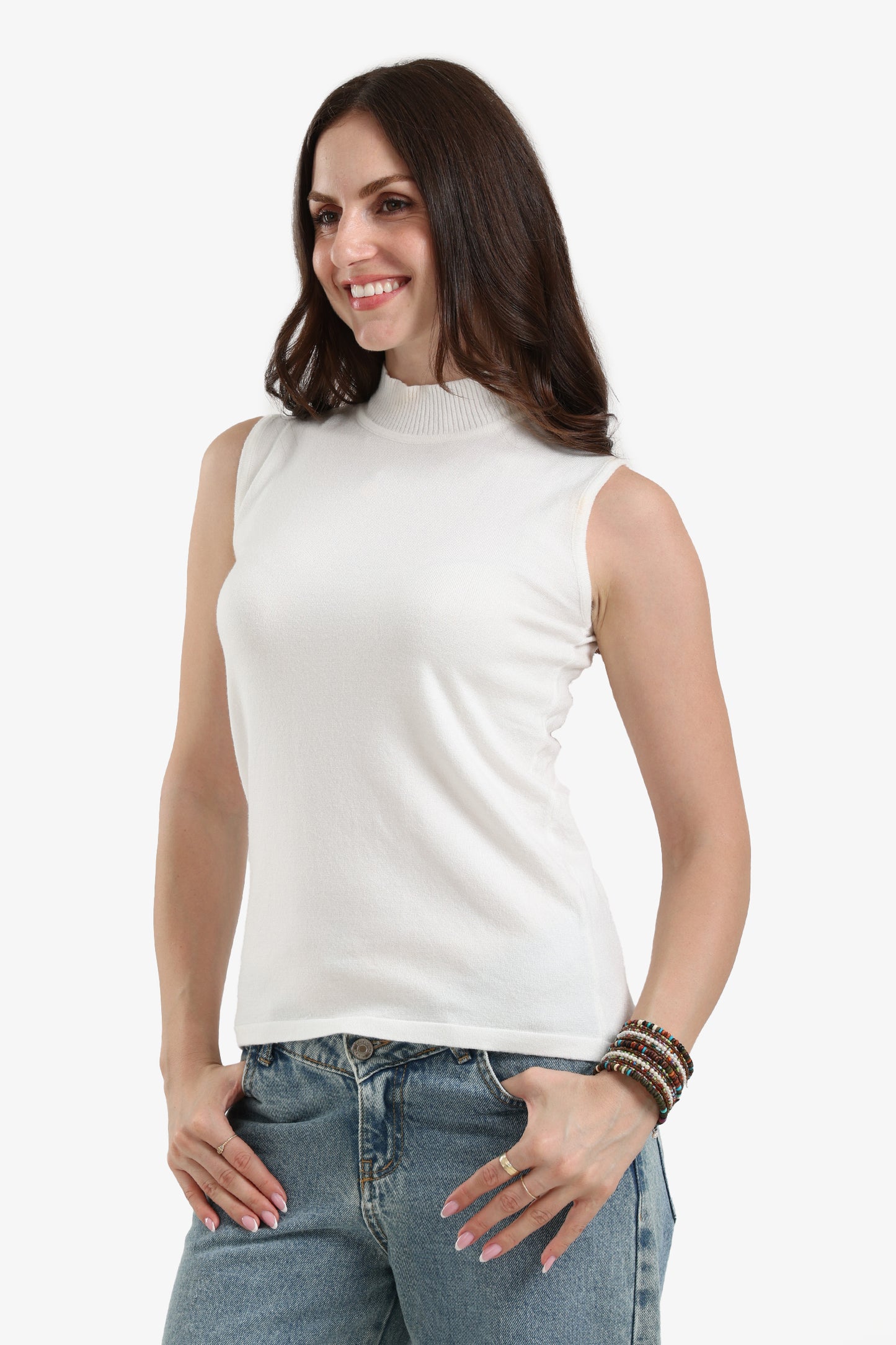 Sleeveless Slip-On Pullover