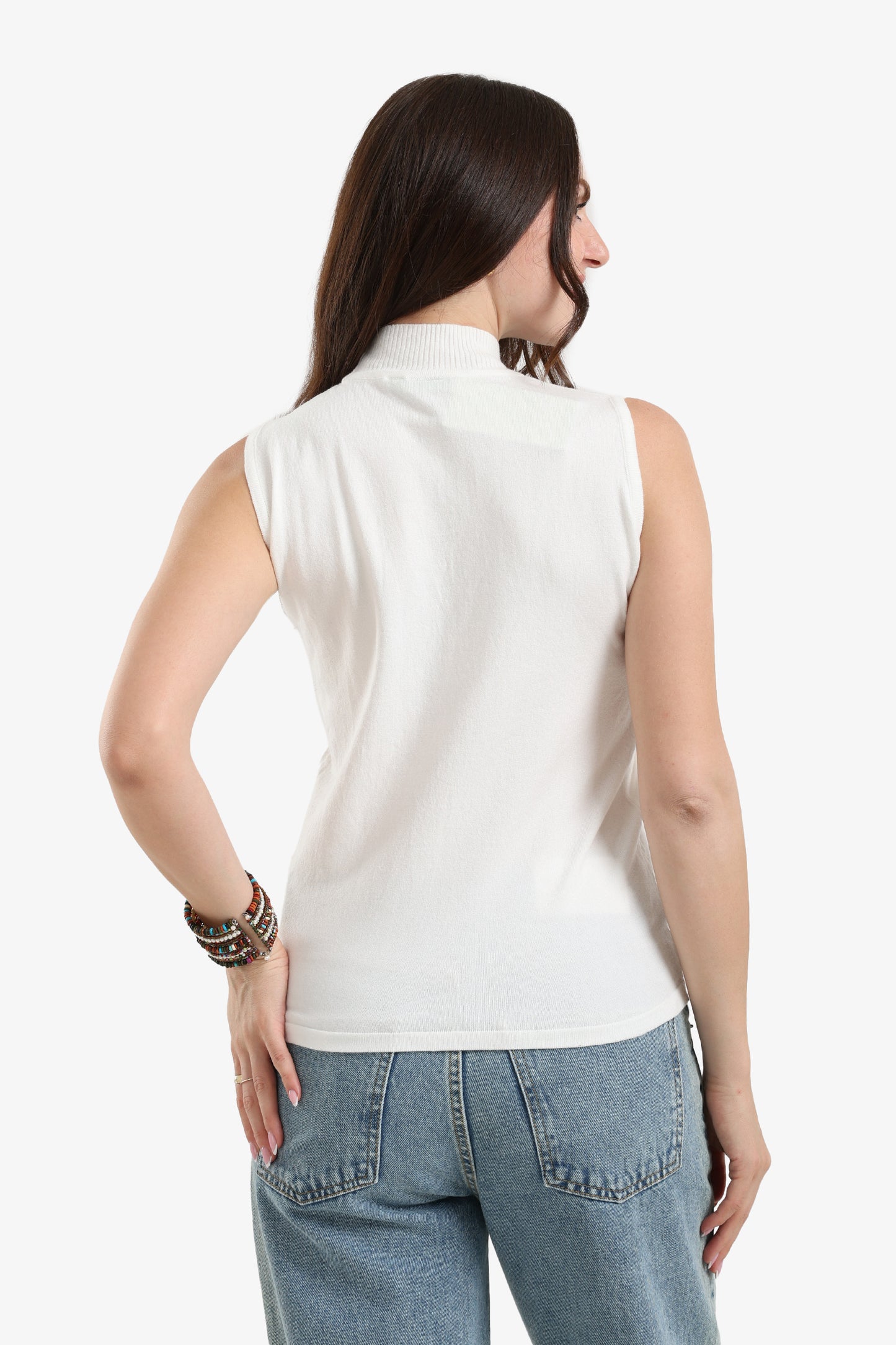 Sleeveless Slip-On Pullover