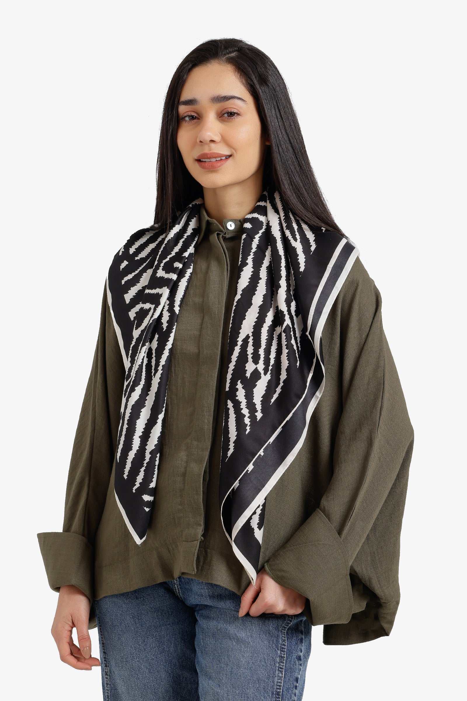 Zebra-Print Scarf