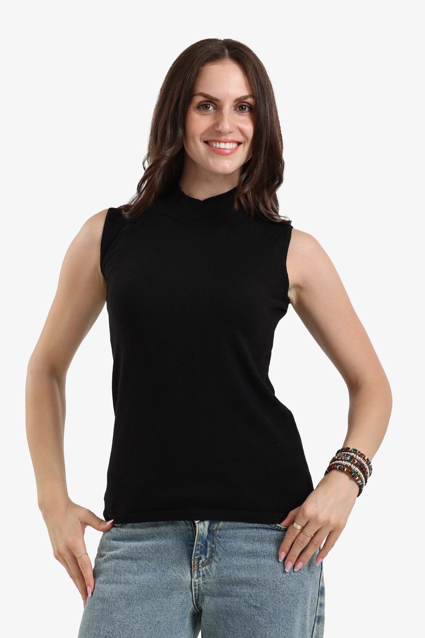 Sleeveless Slip-On Pullover