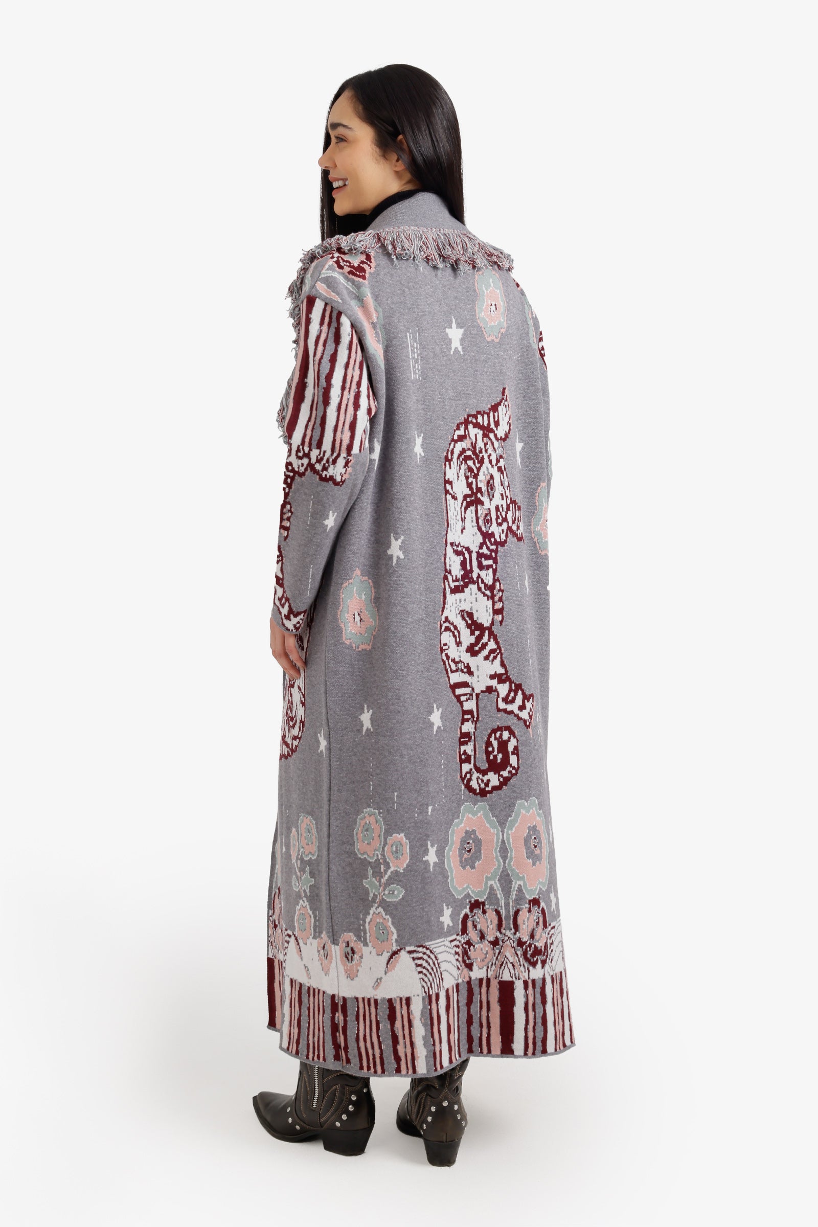 Tibetan Tiger Maxi Cardigan