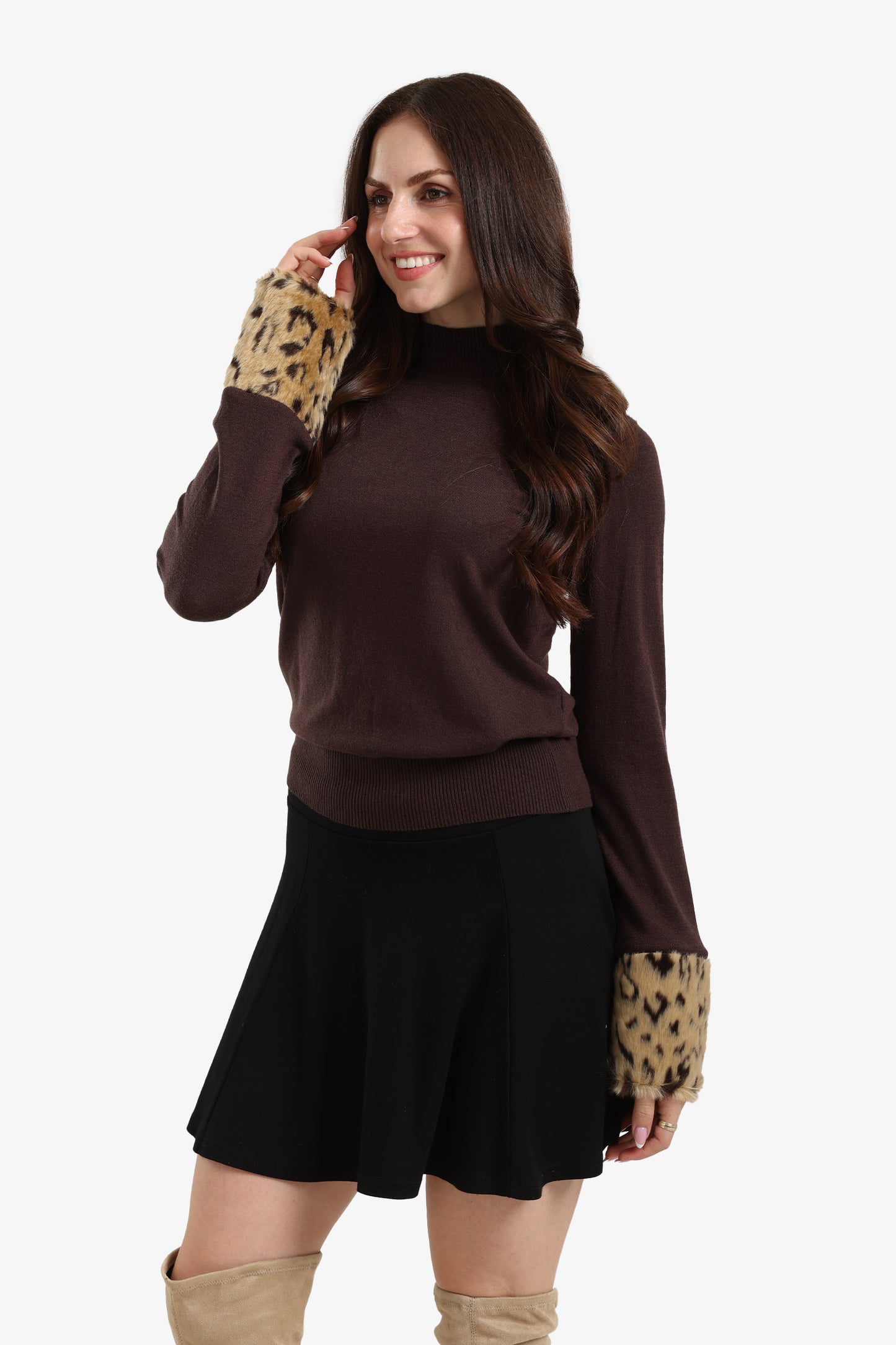 Fur Cuffs Pullover