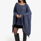 Asymmetric Sleeve Poncho