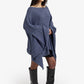 Asymmetric Sleeve Poncho