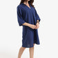 Tencel Collared V-Neck Dress